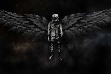 Outer Space Astronauts Angel Wings Wallpapers