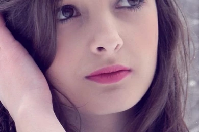 640x1136 Girl In Winter Forest Iphone 5 Wallpapers