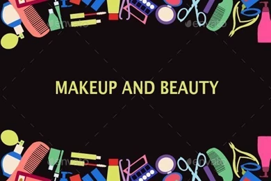 Backgrounds Of MakeUp And Beauty Cosmetic Symbols