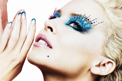 Blonde With Blue Makeup Wallpapers And Images   Wallpapers ...