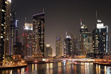 Dubai City At Night HD Wallpapers