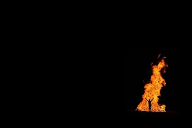 Bonfire Silhouette [1920x1200] : Wallpapers
