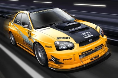 Yellow Subaru WRX Wallpapers
