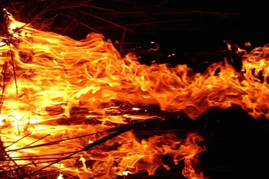 Bonfire Flame Orange Black