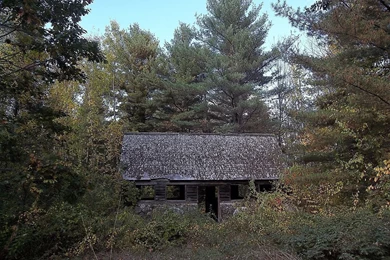 Houses: Abandoned House Autumn Sky Trees Fall Woods Desktop ...