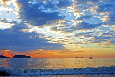 Wallpapers Of Colorful Sunset In The Guancaste, Costa Rica   Beach ...