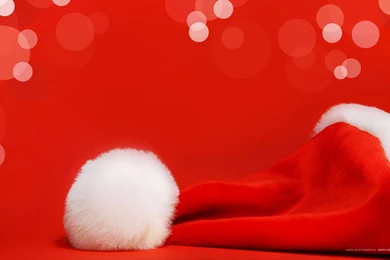 Download Wallpapers 2560x1440 New Year Christmas Cap Attribute ...