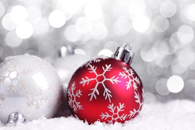 Wallpaper: New Year, Red, Spheres, Christmas, Gray, Holiday ...