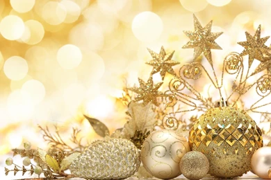 Wallpaper: Gold, Decoration, New Year, Mood, Christmas Decorations ...