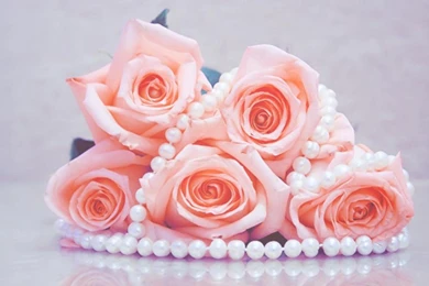 Roses And Pearls Wallpapers   (