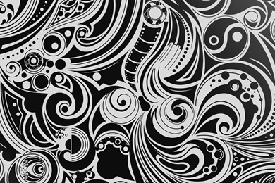 Download Wallpapers 2560x1080 Black, White, Pattern, Shape ...