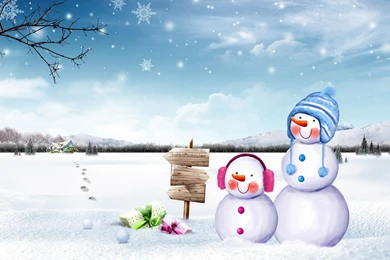 2297) Cute Snowman HD Backgrounds Wallpapers   WalOps.com