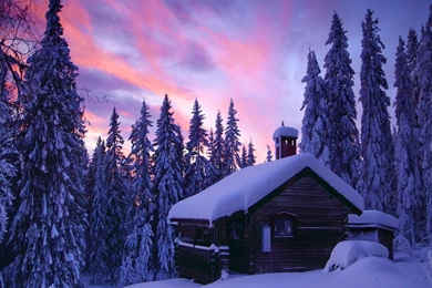 Winter Cabin Wallpapers