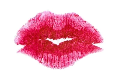 Red Lips Imprint Isolated On White Backgrounds Image High ...