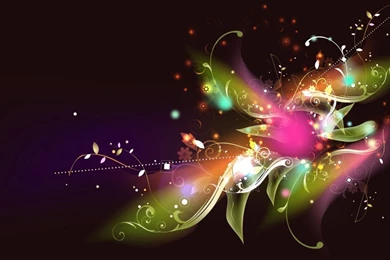 Download Wallpapers 1366x768 Abstract, Flower, Glitter, Pattern ...