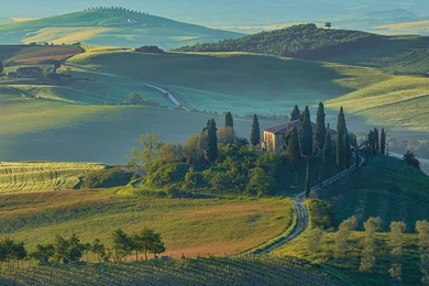 HD Wallpaper: Rolling Hills Of Tuscany