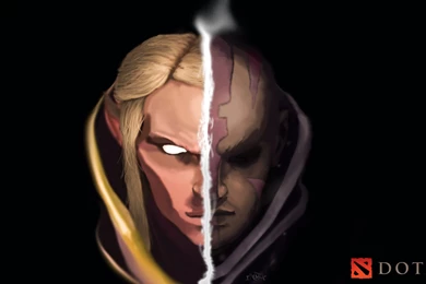 I Painted An Invoker/Antimage Wallpapers Using Only A Mouse. : DotA2