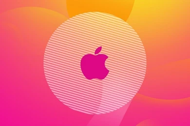 Download Wallpapers 1024x1024 Apple, Logo, Pink, Bright IPad, iPad ...