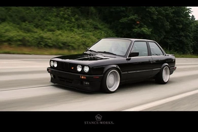 Wallpaper, E30, Borbets, Rolling, Low, Bmw