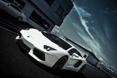 Download Wallpapers 2560x1440 Lamborghini Aventador, White, Side ...