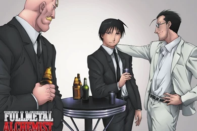 Roy Mustang, Maes Hughes And Alex Louis Armstrong   Roy Mustang ...