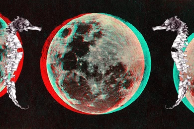 Moon Anaglyph 3d