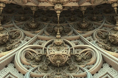 Download Wallpapers 2048x2048 Fractal, 3d, Shape, Light New iPad ...