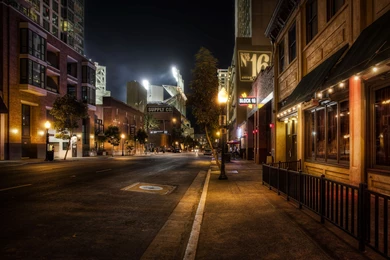 Wallpapers USA Roads Night Street Lights Pavement Street HDR ...
