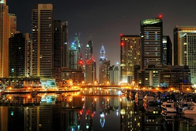 1920x1080 Dubai Creek Night Wallpapers