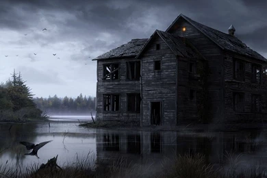 Halloween Haunted House Wallpapers   1366