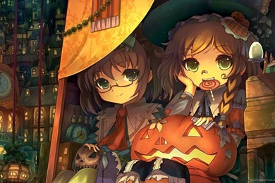 Download 1366x768 Touhou Halloween Wallpapers