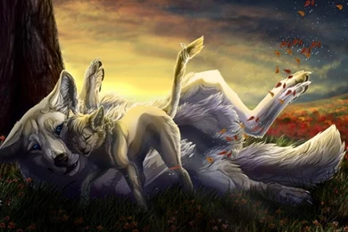 Wolf Family Wallpaper,wolf Wallpaper,wolves Wallpaper,paint ...