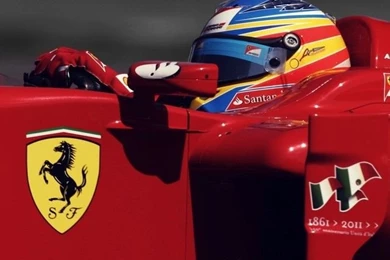 Download Fernando Alonso In A Ferrari F1 Car Wallpapers For iPhone 4