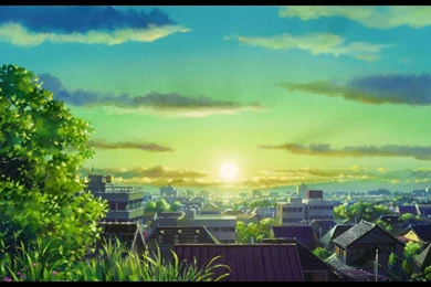 Sun Trees Cityscapes Anime Karigurashi No Arrietty The Secret ...