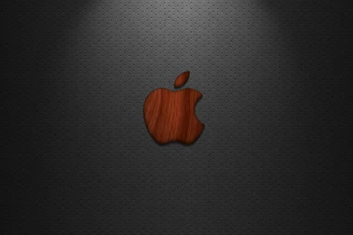 Wooden Apple On Leather Wallpapers 25171