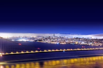 Download Wallpapers Golden Gate Bridge At Night, San Francisco ...