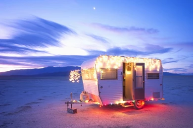 1440x900 Christmas Caravan Desert Wallpapers