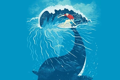 Whale wave animal illust art sea 34 iphone6 plus wallpaper.jpg