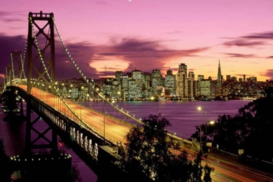 Desktop Wallpapers · Gallery · HD Notebook · Golden Bridge 1366x768 ...