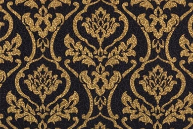 Black & Gold Damask Textured Wallpapers   Discount Wallcovering