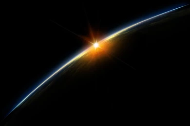 1920x1200 Sunrise From Space Desktop PC And Mac Wallpapers
