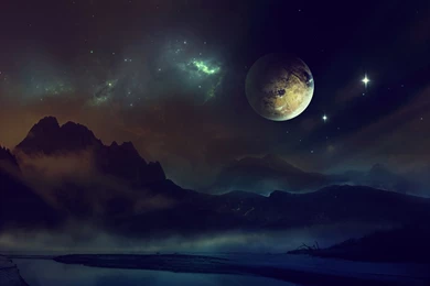 Download Wallpapers 1920x1200 Space, Planet, Light, Night, Sky ...