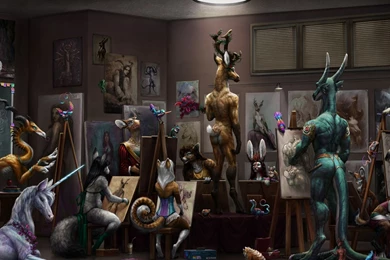 Download Wallpapers 1920x1080 Beings, Drawing, Artists, Art Full HD ...