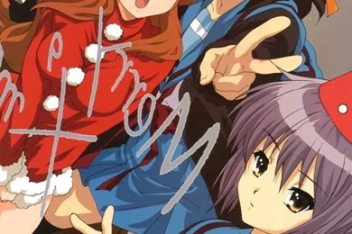 Christmas anime wallpaper.Haruhi Suzumiya iPhone 4 wallpaper.640x960.jpg