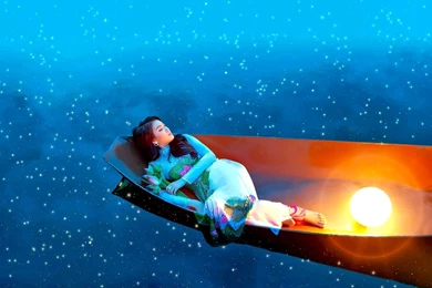 Woman At The Photoshoot Playing With The Dog Desktop Wallpapers 24370