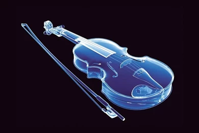 1024x768 Neon Violin Desktop PC And Mac Wallpapers