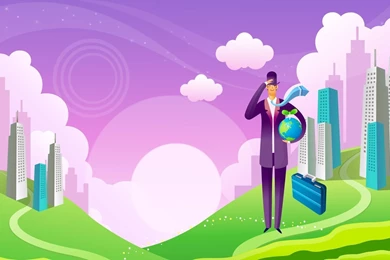 Businessman Leaving The City Wallpapers   Free Wide HD Wallpapers