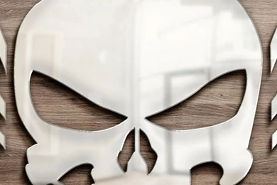 640x1136 Reflective Metal Skull Iphone 5 Wallpapers