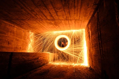Iron Tunnel Fireworks Ultrahd 4k Wallpapers Wallpapers