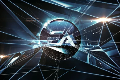HD Backgrounds Electronic Arts Logo Crystal Glass Shattered Art ...